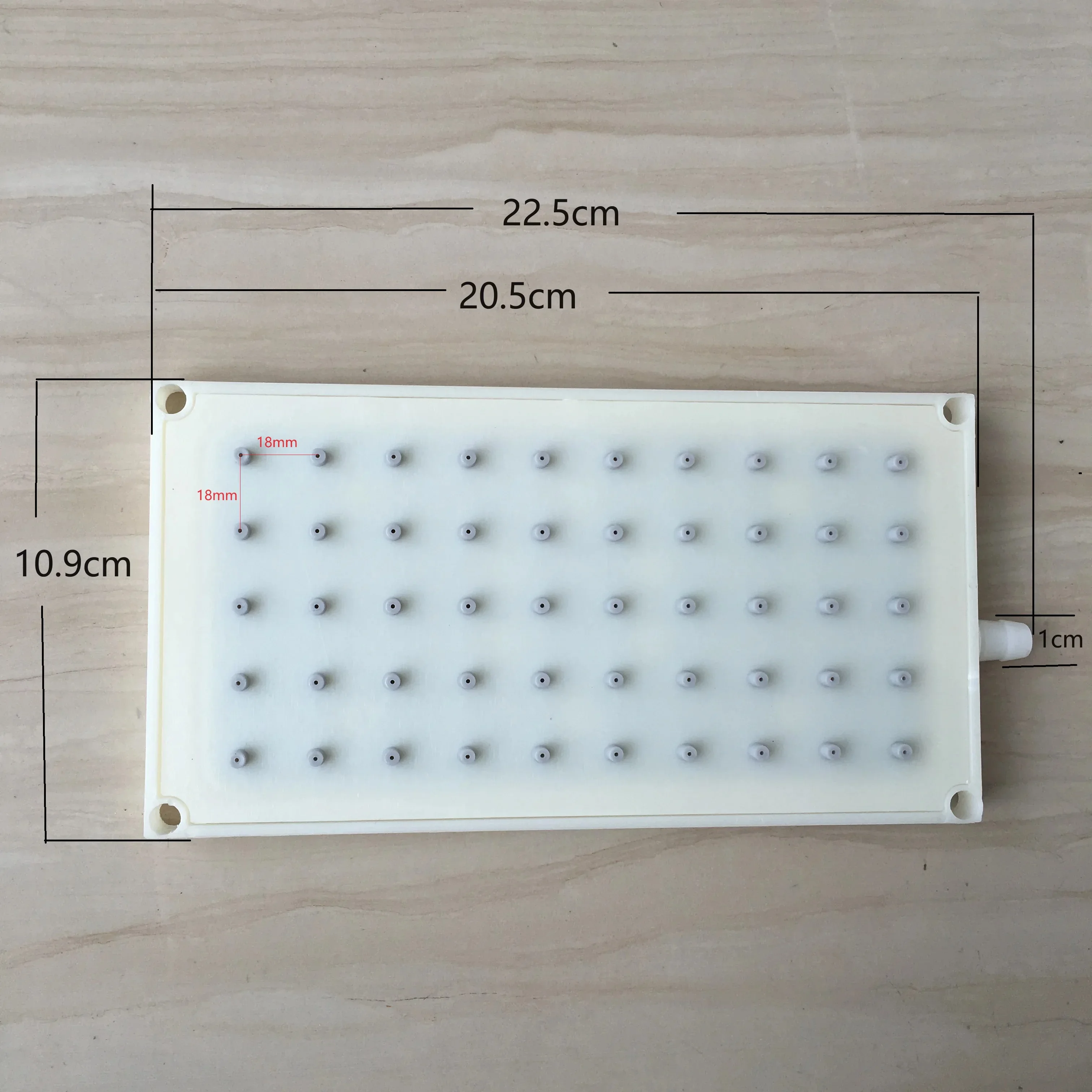 

ABS 20.5X10.9cm Rectangular Shower 10mm intubation type interface Shower head 5 * 10 hole Top Spray Shower Head Accessories