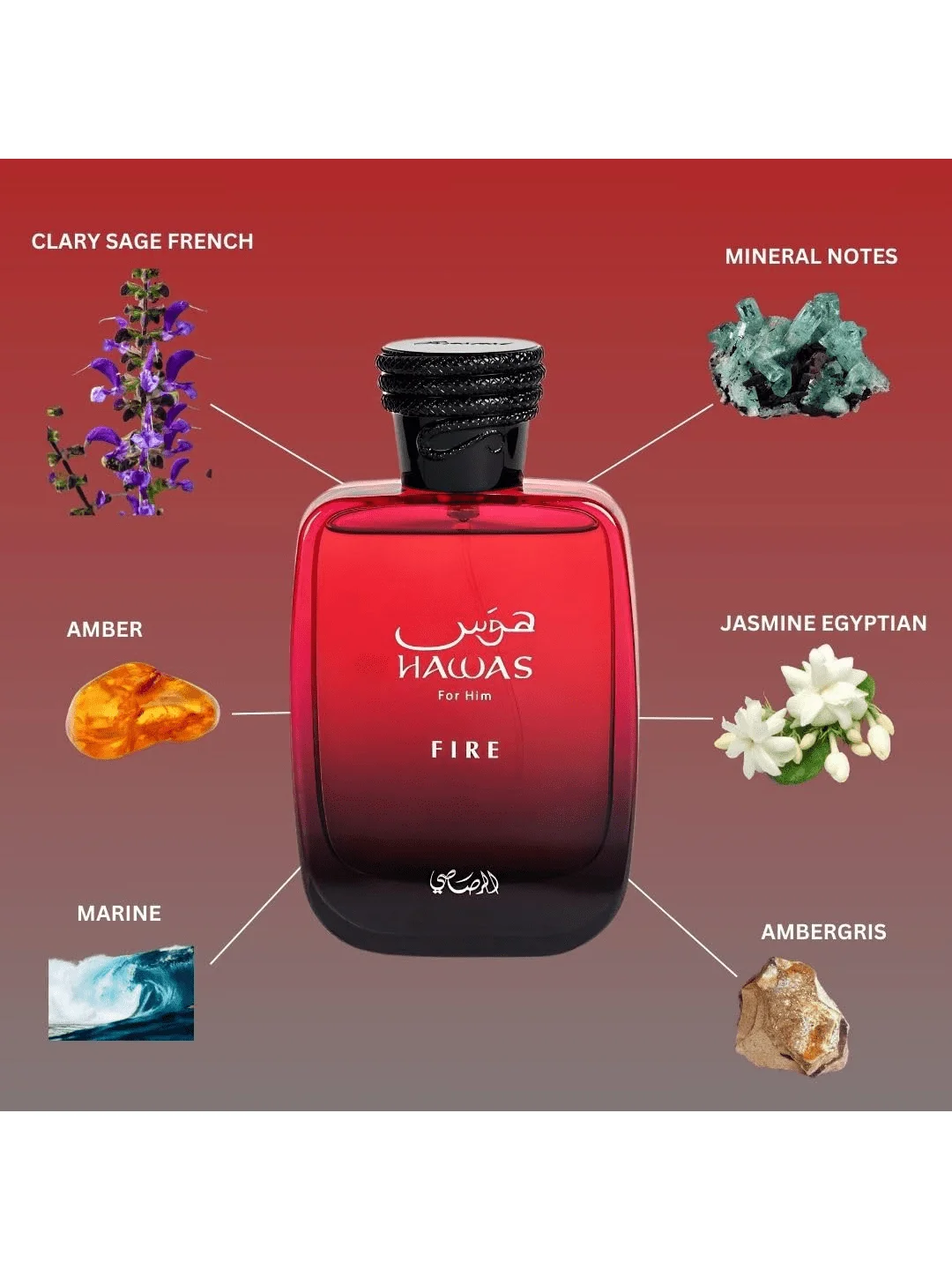 

Hawas Fire Eau De Parfum Мужской спрей 100 мл (3,4 унций)