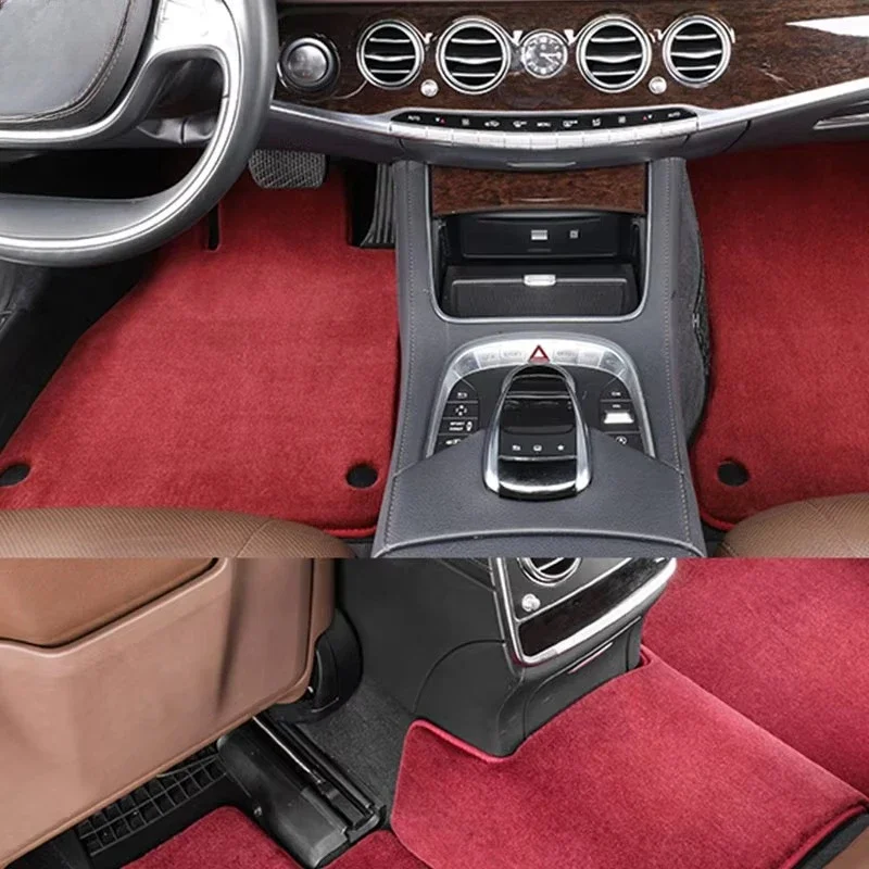 Wholesale Custom Size Color  Wool Car Floor Mat 5 Pieces Car Carpet Foot Mats for