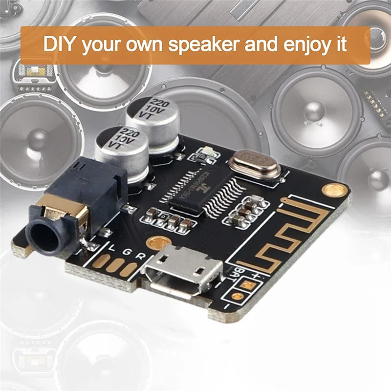 BT5.0 penerima Audio + AUX kabel Audio Kit, modul papan Amplifier Audio Speaker mobil Lossless dekoder Bluetooth MP3