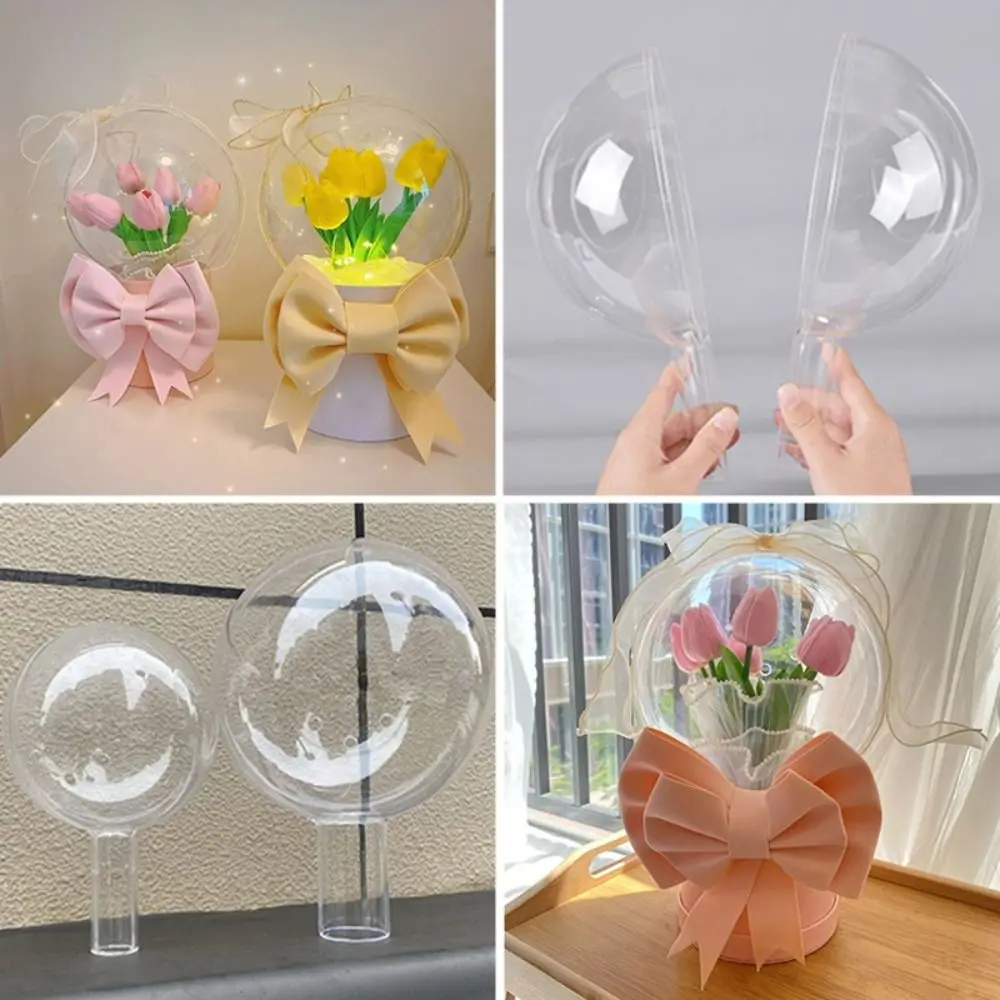 

New Transparent Flower Packing Box DIY Acrylic Flower Bouquet Ball Round Bouquet Holder Wedding Birthday Party Decorations