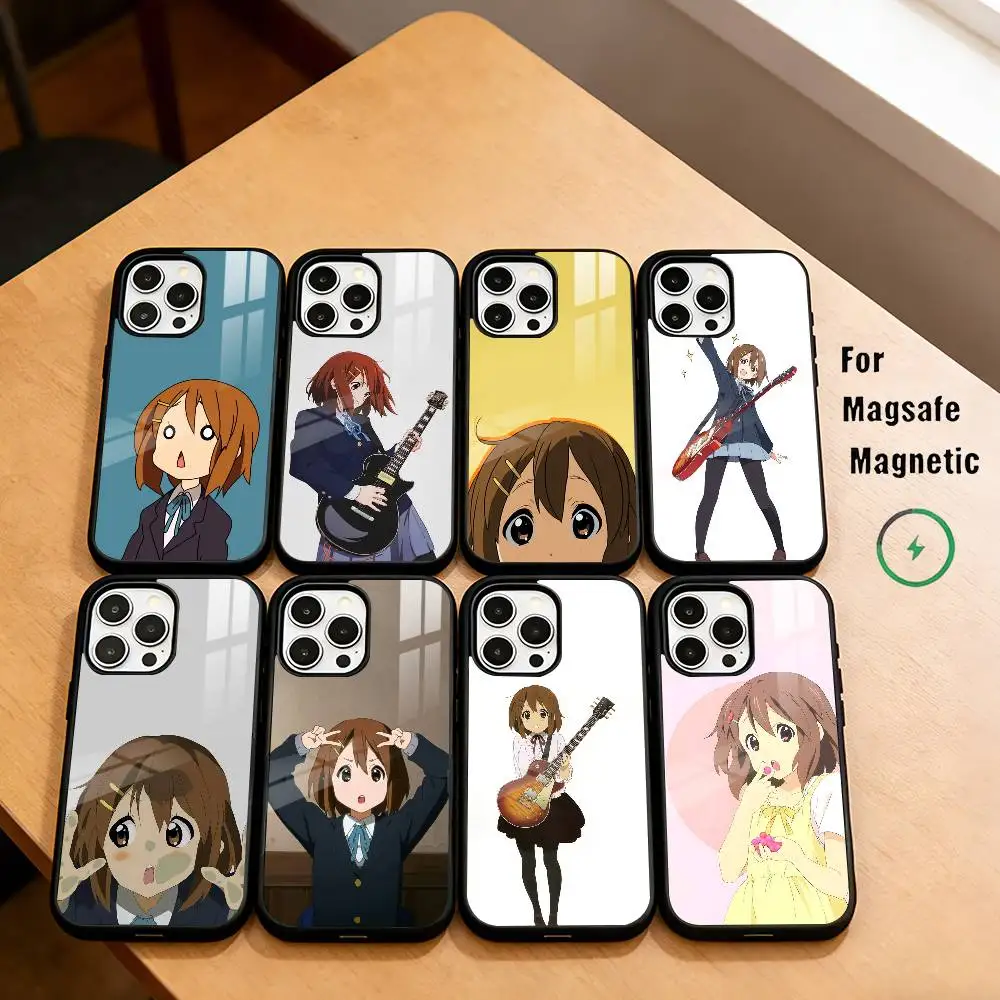 

V-Vocalist Y-Yui Hirasawa K-On Phone Case Magnetic For Magsafe Wireless Charging For iPhone17,16,15,14,13,12,11 Plus,Pro