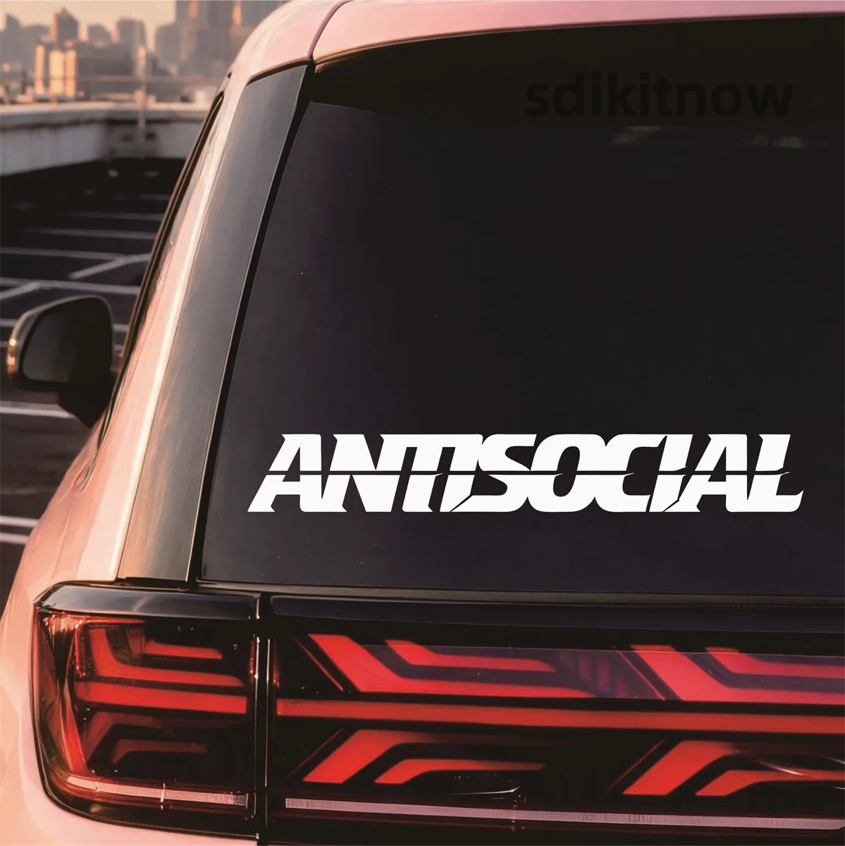 Antisocial Vinyl JDM  Decal Waterproof Drift Window Door Styling Accessory For Toyota Honda Volkswagen BMW Audi Nissan MINI