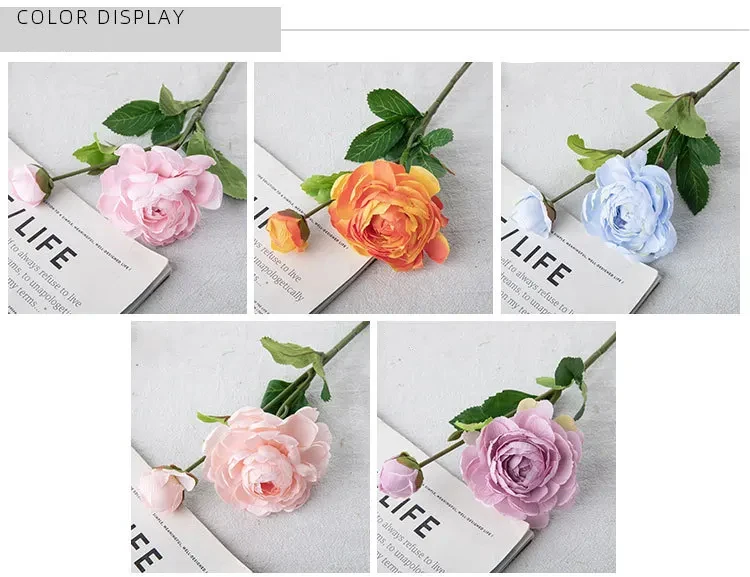10 Stück Künstliche Zweikopf-Tau-Lotusblumen aus Seide für Heimdekoration, Hochzeitssträuße, Kunstblumen, Geburtstagsfeier, Eventdekoration, Blumendekoration – Detail 3