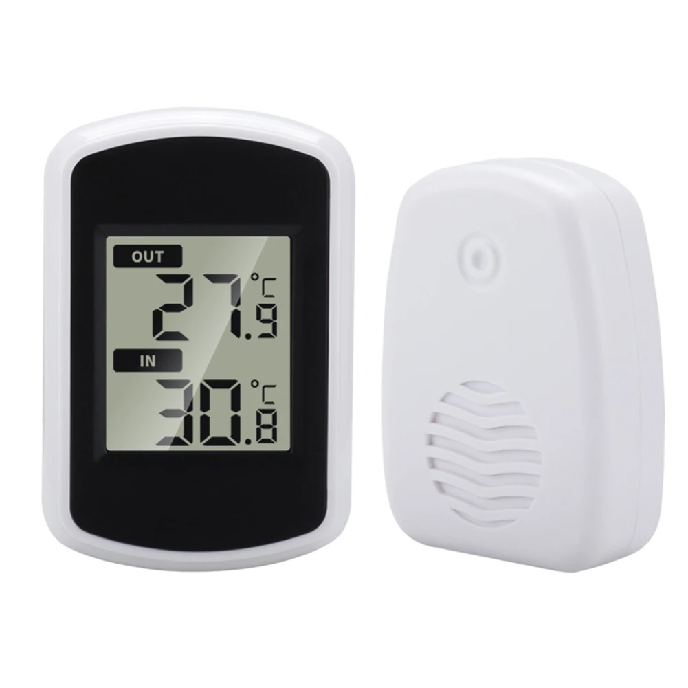 LCD Weather Display Indoor Outdoor Temperature Monitor Accurate Temperature Measurement Battery Operated Sensor