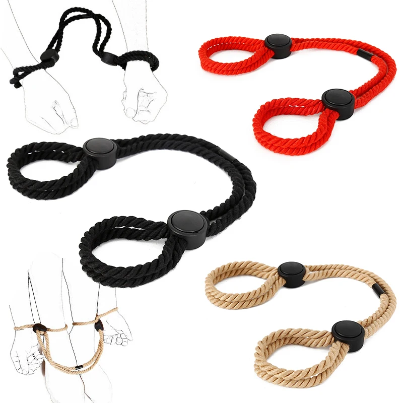 

No Vibrators Adjustable Erotic Slave Bdsm Bondage Restraint Rope Handcuffs Wrist Flirting Fetish Adults Games Sex Toys For Women