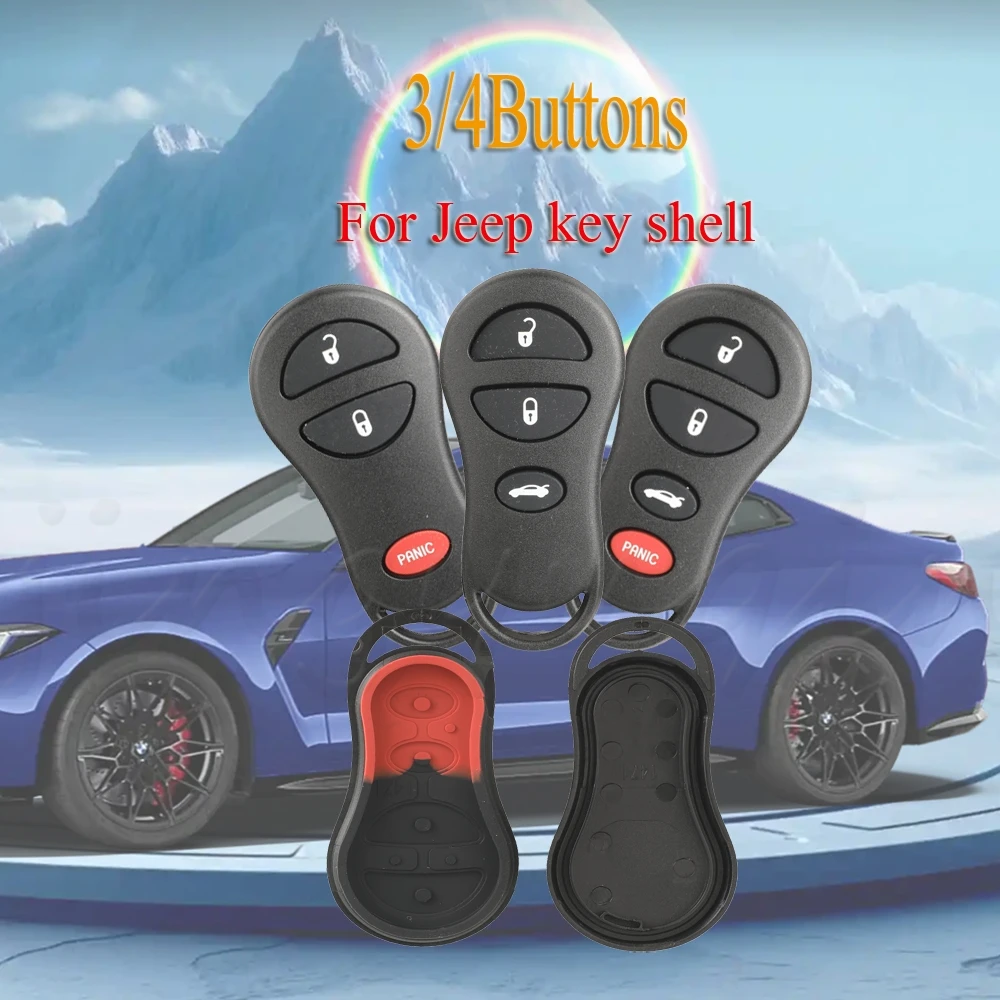

Jingyuqin дистанционный брелок без ключа, чехол с 3/4 кнопками для Jeep Dodge Chrysler Concorde 2001-2004