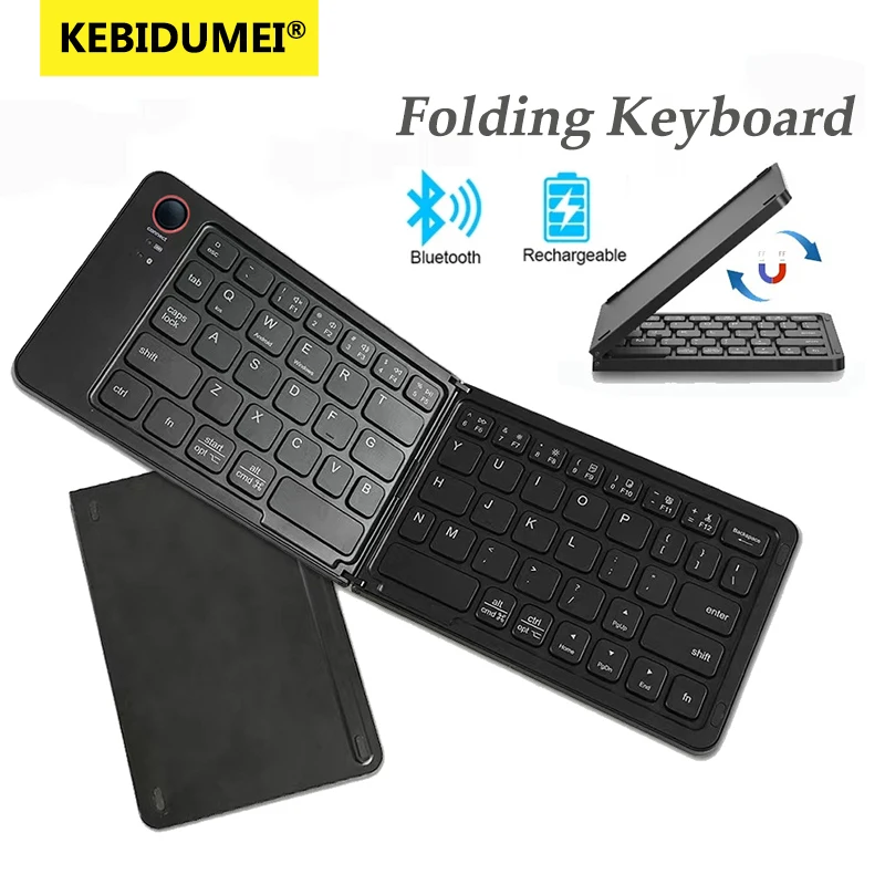 

Bluetooth Folding Keyboard Wireless Universal Keyboard Portable Foldable Mini Keyboard for Office Windows Android IOS Tablet