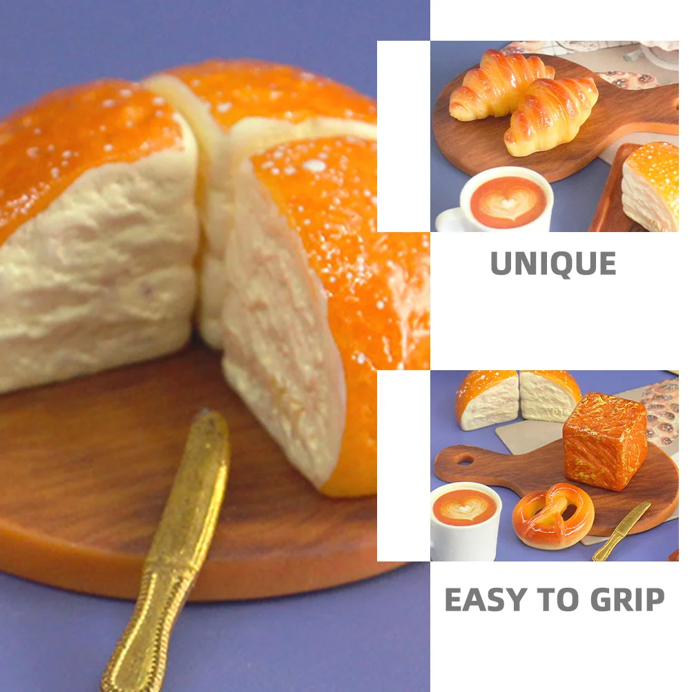 10pcs Miniature Wooden Cutting Boards Round Bread Tray For Diy Mini House Decor Craft Kitchen Scene Accessory Simulation Tools