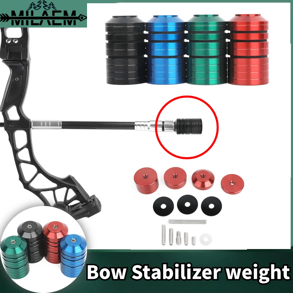 

Archery Bow Stabilizer Weight Stainless Steel Shock Absorption Balance Bar Counterweight for Bow Handle Shooting Hunting Tools