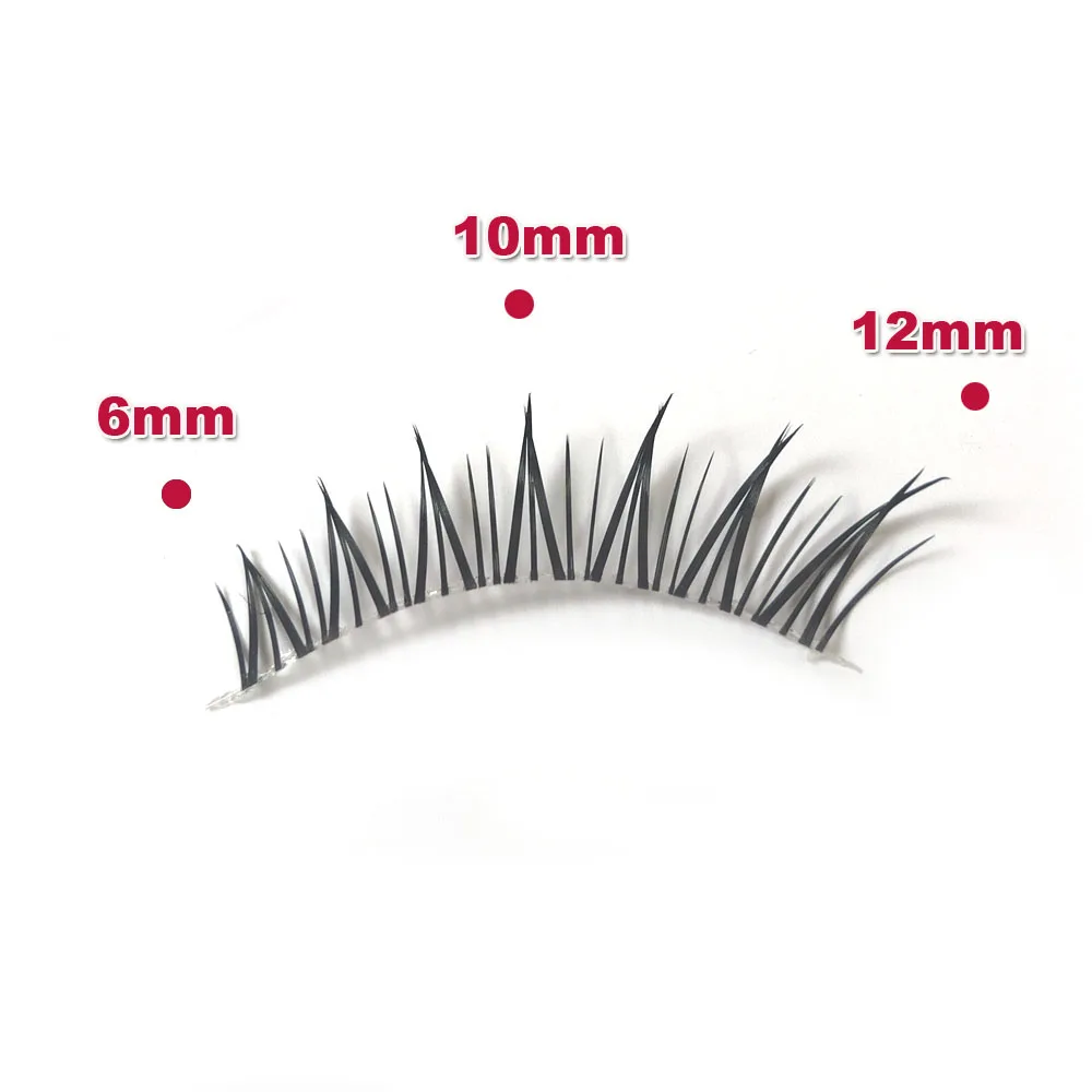 ICYCHEER 5 Pairs Natural Fox Eye False Eyelashes Fairy Comic Eye Manga Lashes Invisible Band Soft Natural Eyelashes Extension