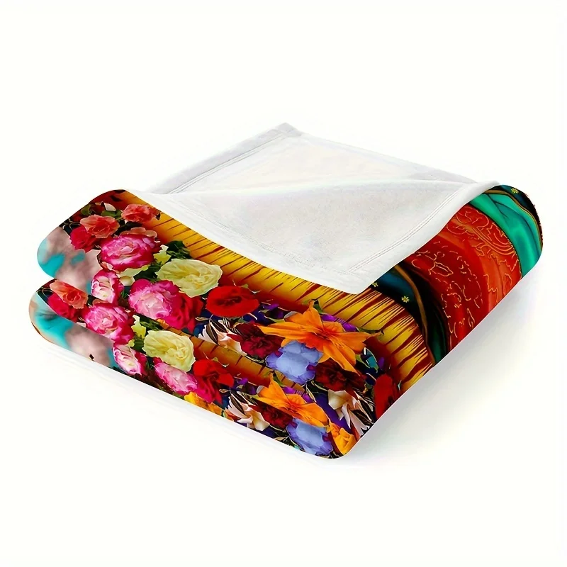 A Printed Tassel Blanket, Extremely Soft And Fluffy