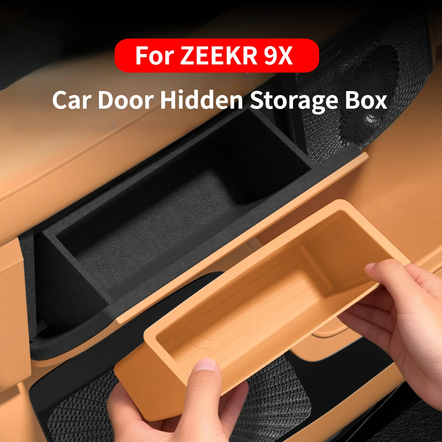 

Силиконовый скрытый органайзер для двери автомобиля ZEEKR 9X, выдвижной ящик для хранения, аксессуары для модификации интерьера авто