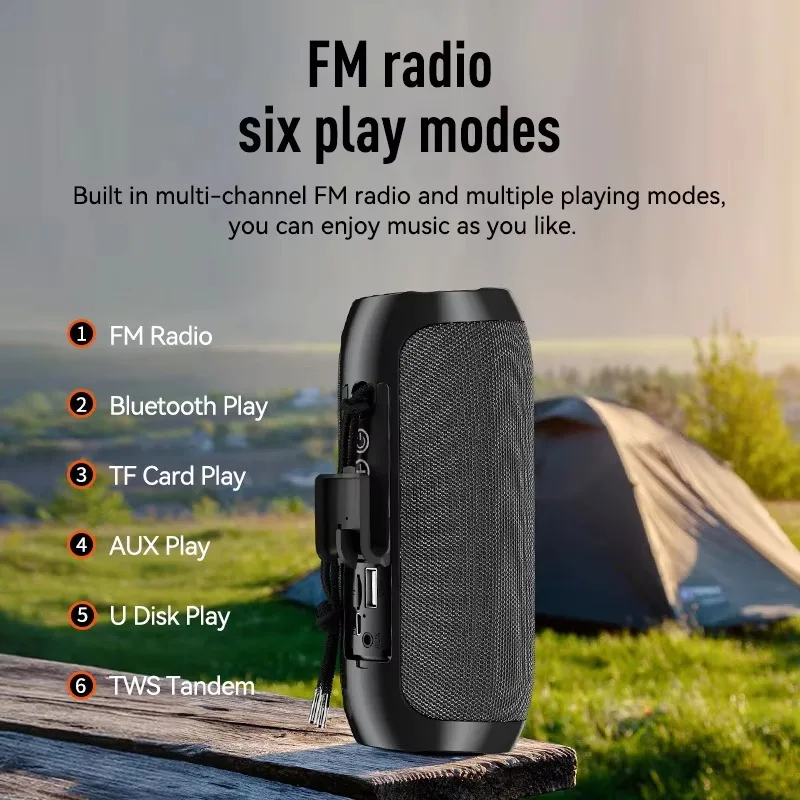 Tg117 Mini for Bluetooth Speaker with RGB LED Lighting & Wireless Subwoofer High Quality for Home Outdoor Use Powered by Battery view 5