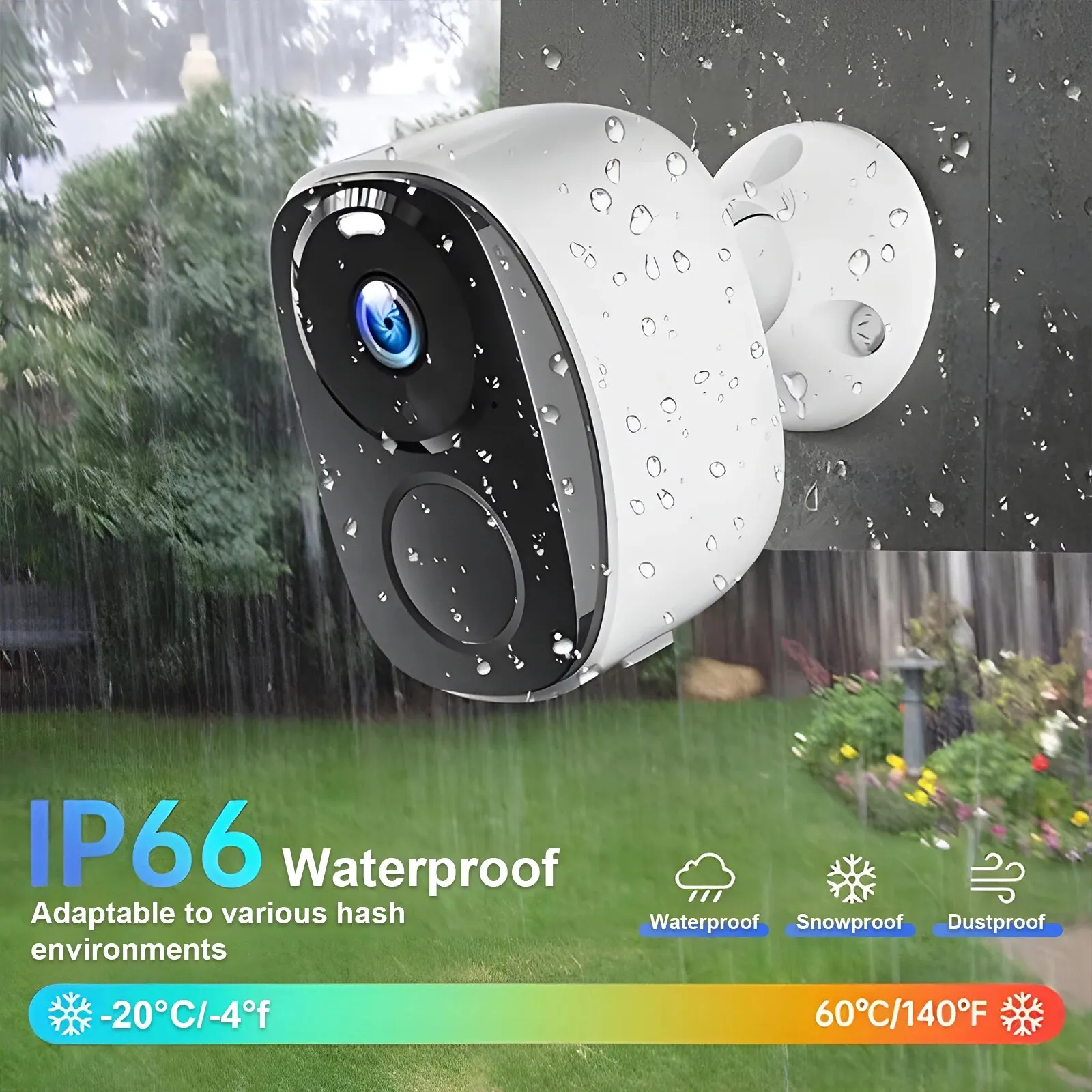 DBIT-Wi-Fi Survalance IP Camera, Proteção de Segurança 3MP, Outdoor Smart Home, visão noturna, gravador de vídeo, alimentado por bateria