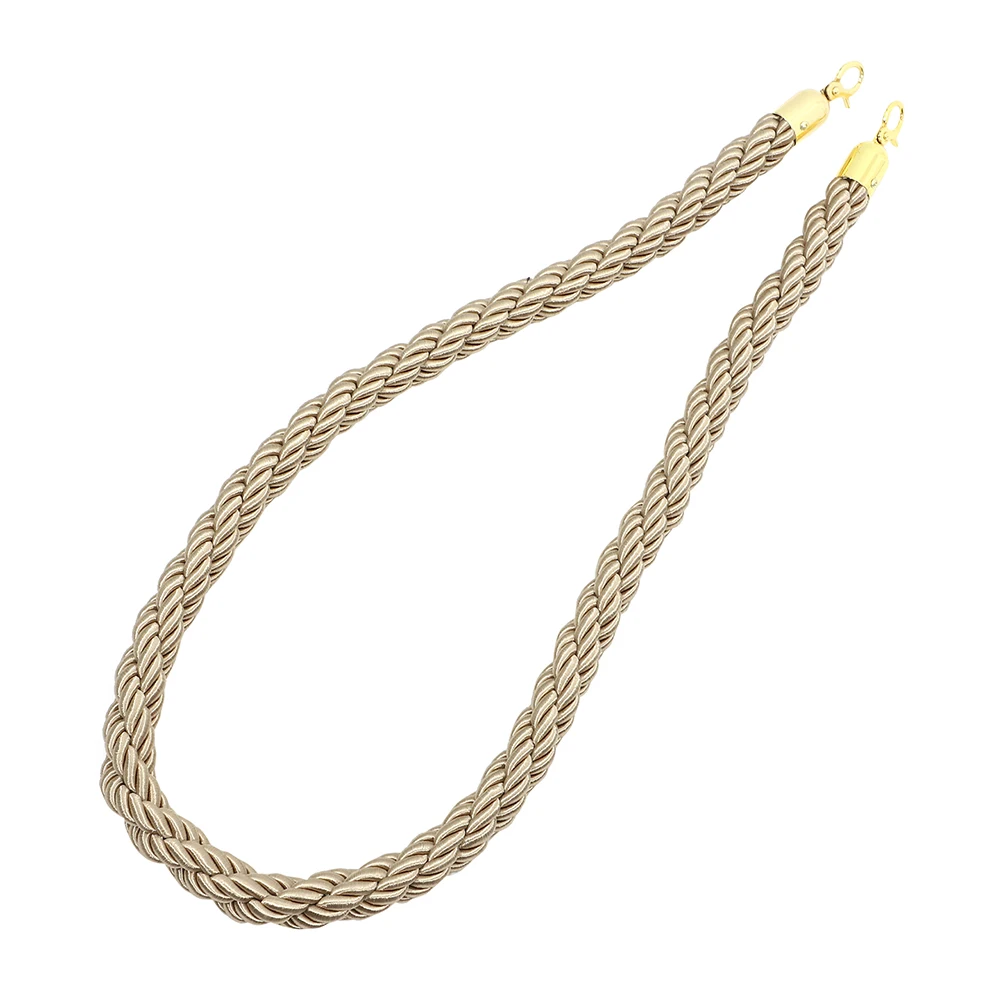 

Guardrail Lanyard Crowd Control Rope Barrier Isolation Beige Zinc Hanging Twisted Jute Queue Line Stair Theaters Rope
