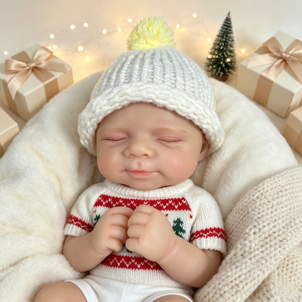 13 Inch All Body Silicone Reborn Doll Pascale Squishy Realistic Adorable Newborn Washable Toy Birthday Christmas Gift