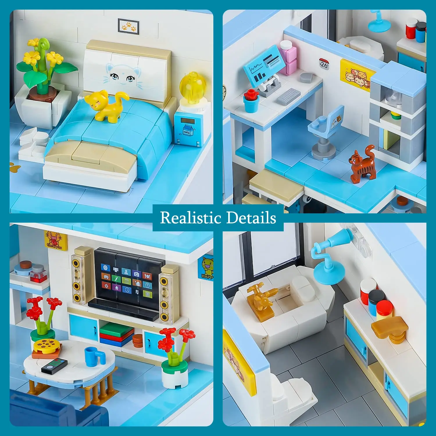 1235PCS Friends Duplex Apartment Building Block Sets Mini Dream House Collectible Kit Birthday Ideas Gifts for Adults Teens