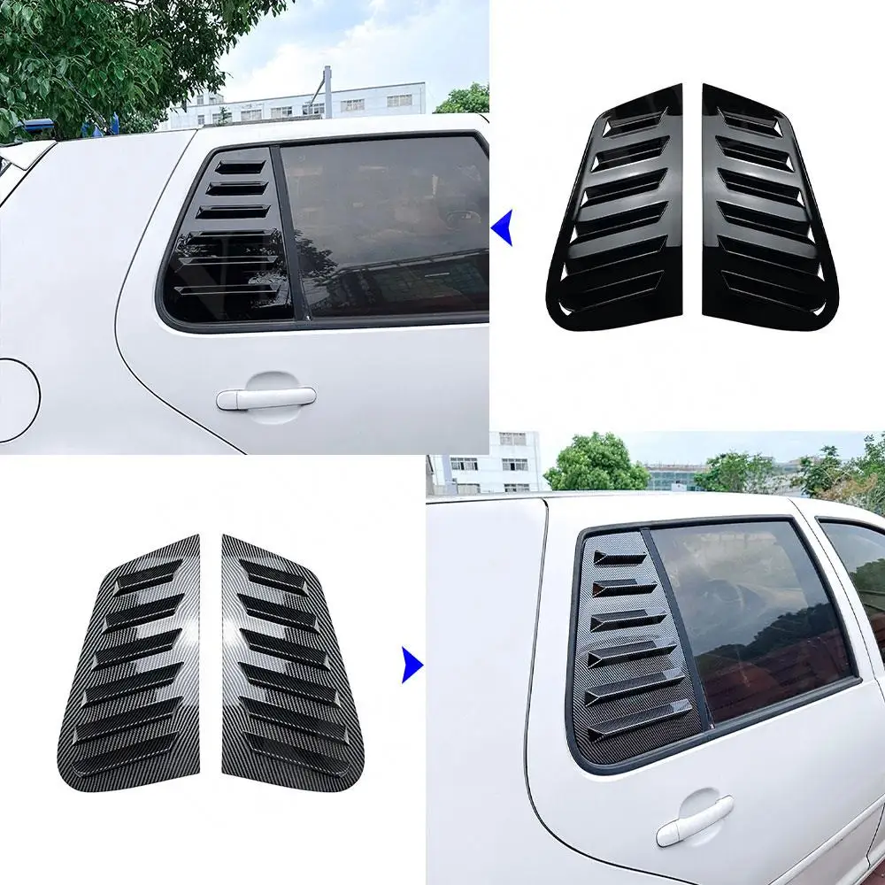 Car Rear Windows Side Vents Shutter Louver Cover Trim Accessories for Volkswagen Golf 4 MK4 1997-2006 Tuning Rear Window