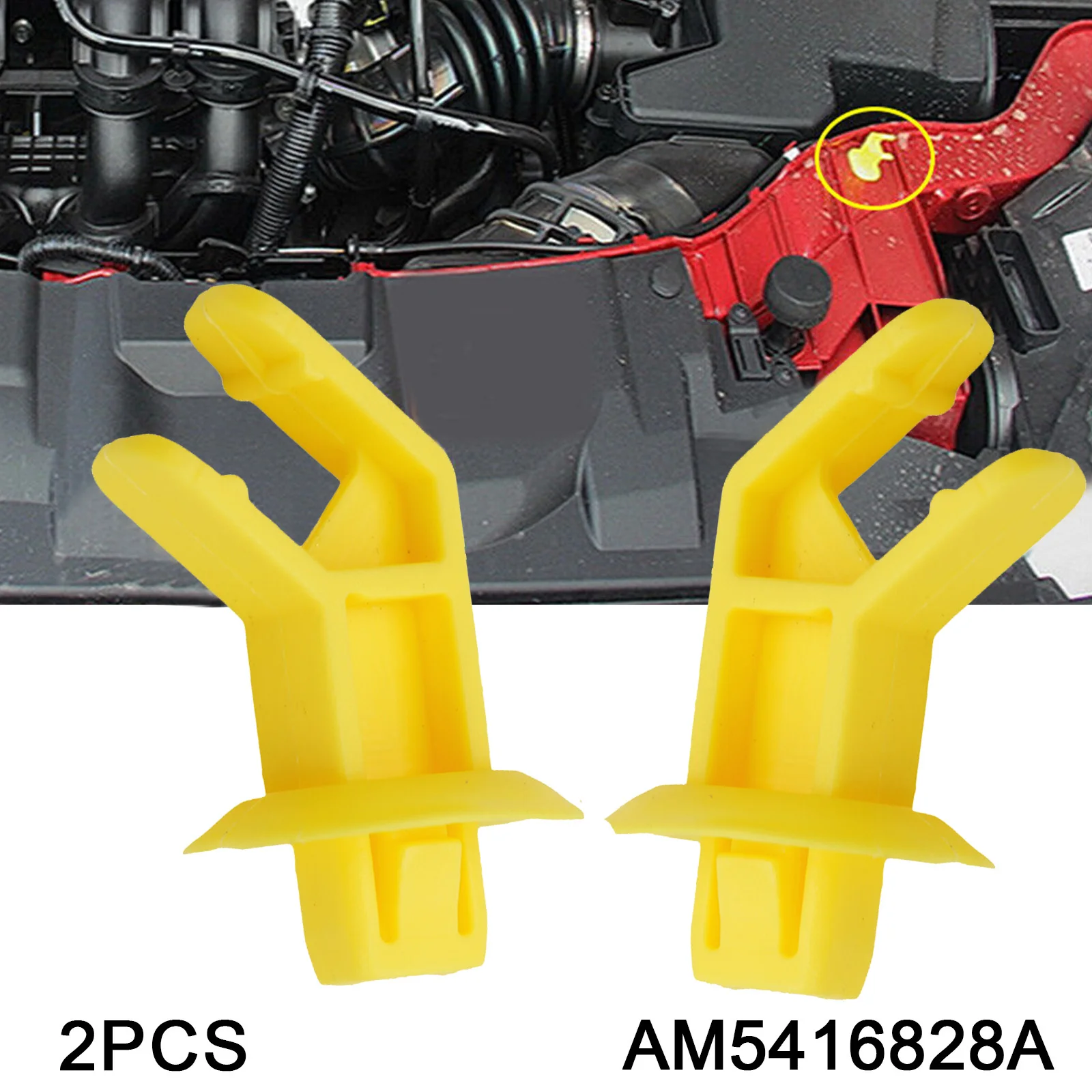 

2Pcs Hood Support Prop Rod Clips AM5Z-16828-A CV6Z-16828-A For Ford Escape/Kuga/2013-2019 For Ford Focus