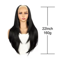 WIGSIN 22Inch Synthetic Long Straight Layered Clip-in Hair Extension V-shaped Black Blonde Invisible Hairpiece for Women 2