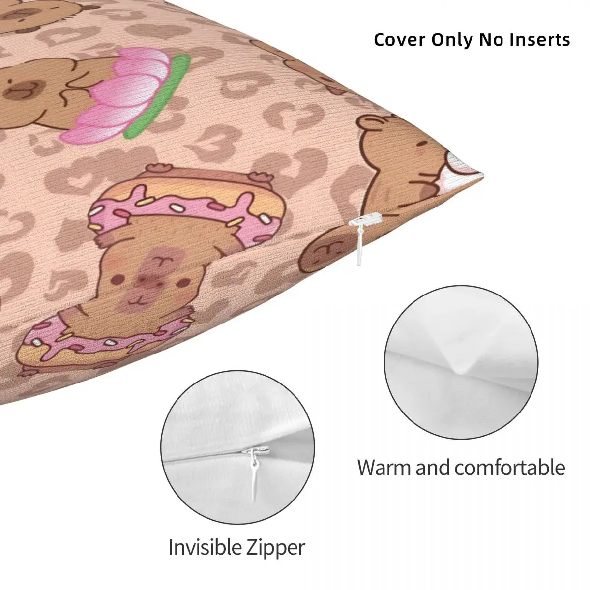 كابيبارا الكرتون كيس وسادة غطاء وسادة الجدة لينة غطاء وسادة مطبوعة سادات ل أريكة غرفة نوم ديكور المنزل