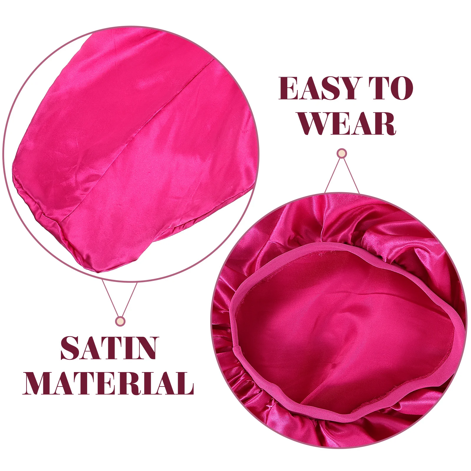 حساسة قبعة الساتان للنساء طويل مجعد الضفائر الشعر التفاف قبعة النوم مريحة لا عقدة المنزل الصالة الرياضية ماكياج اليوغا حساسة النوم قبعة #3