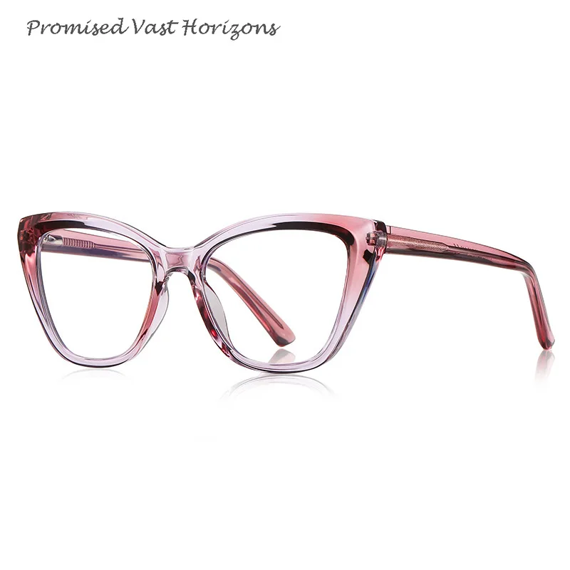 New Blue Light Blocking Plano Lens Personalized Progressive Color Cat Eye Women Eyewear Brazil North America Hot Glasses Frame