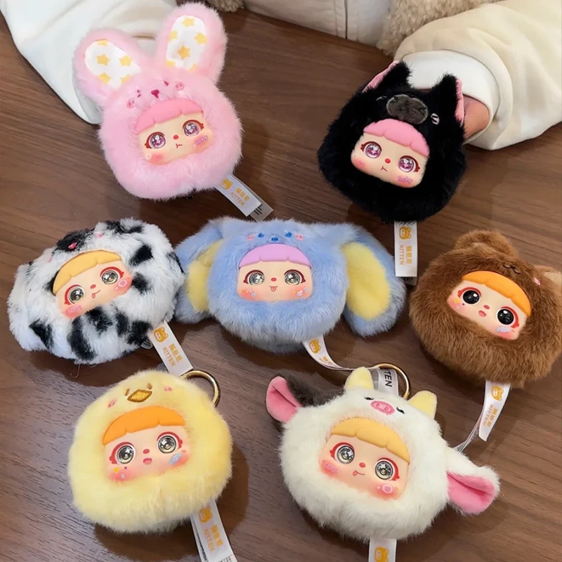 

Kitten Makeup Mirror Series Blind Box Trendy Toys Desktop Ornament Backpack Pendant Travel Foldable Portable Useful Daily Gifts