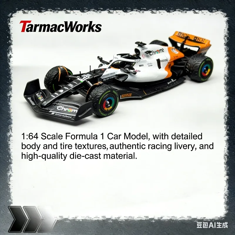 

Tarmac Works 1:64 McLaren MCL60 Monaco Prix 2023 Simulation Alloy Car Model, Boys' Toy, Adult Collection Decoration Item.