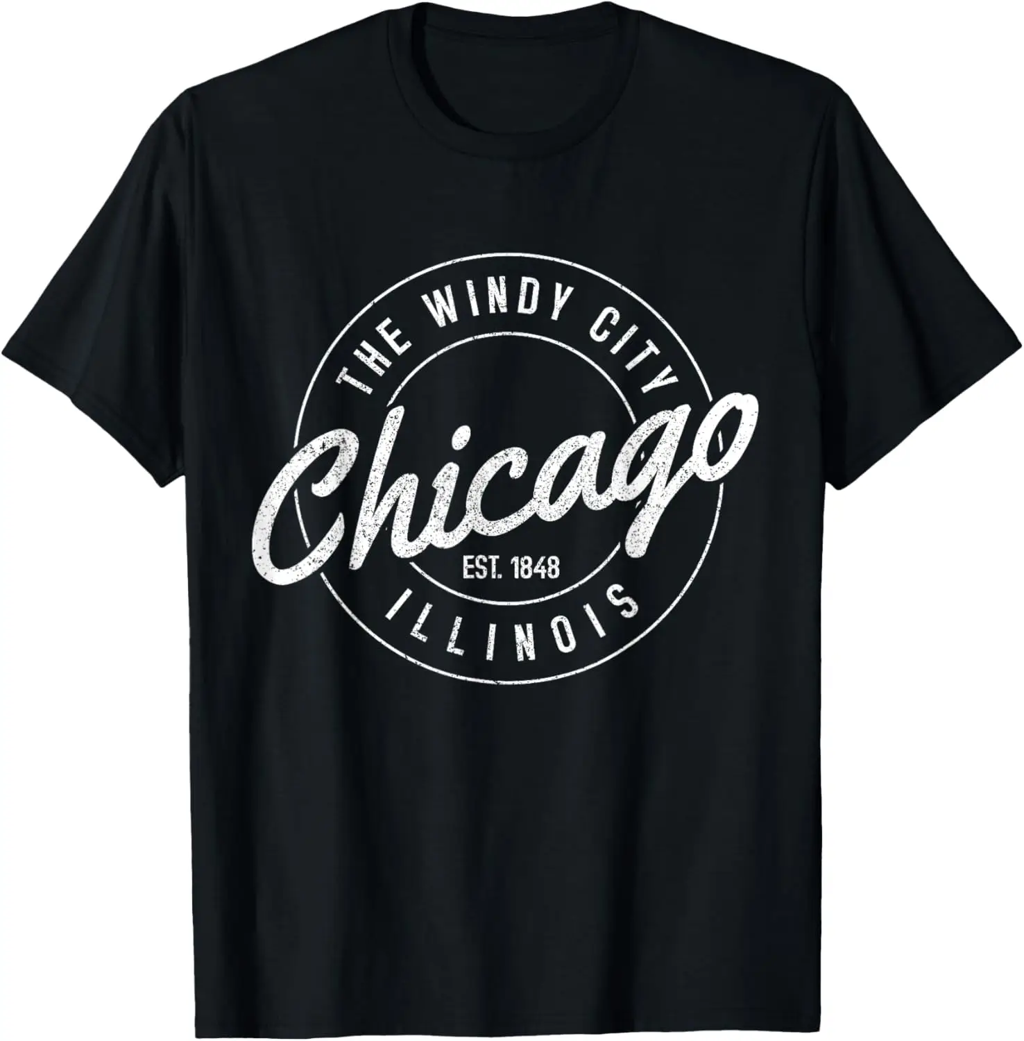 Chicago Est. 1848 Illinois The Windy City Souvenir Gift T-Shirt