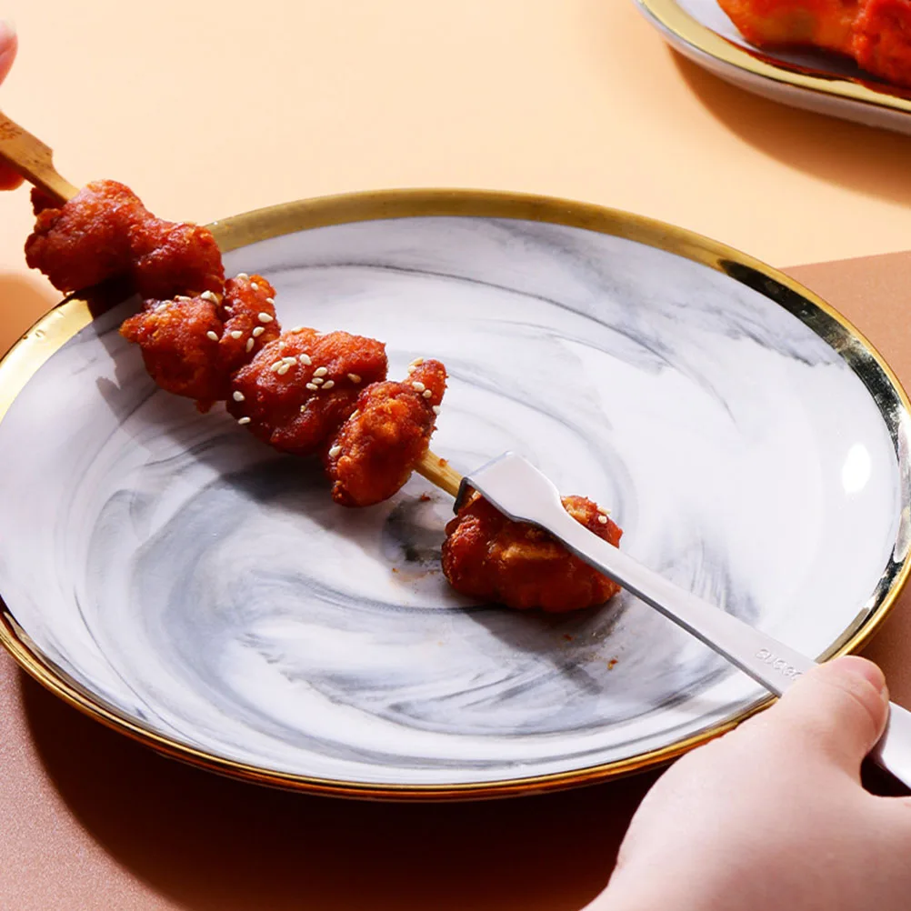 

5pcs Stainless Steel Meat Forks Long Handle Bbq Fork For Camping Outdoor Cooking Portable Kitchen Serving Tool