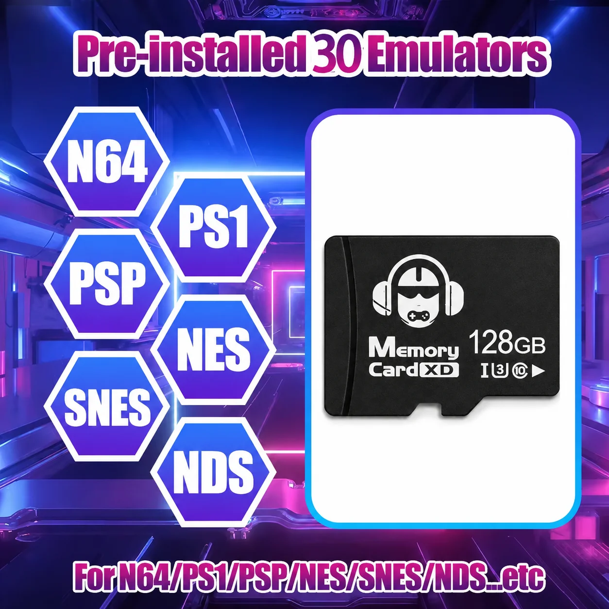 Memory Card Ps1 - การ์ดเกม TF ขนาด 128G สำหรับคอนโซลเกมมือถือในตัว 22000