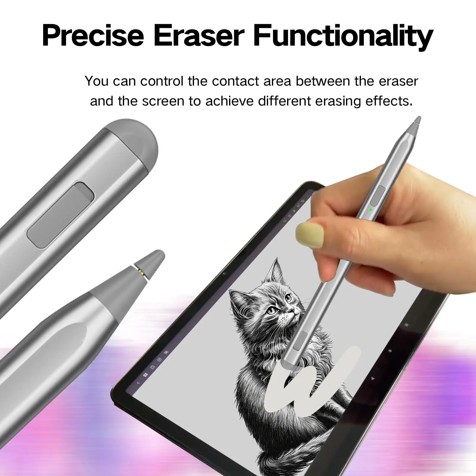 قلم USI 2.0 لجهاز Amazon Fire HD 10 (إصدار 2023) وFire Max 11، مع دعم الميل، رفض راحة اليد، حساسية الضغط 4096 #4