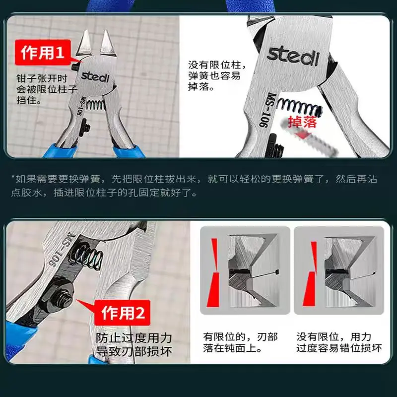 Model tool Ultra-thin pliers Single blade water mouth pliers MS104