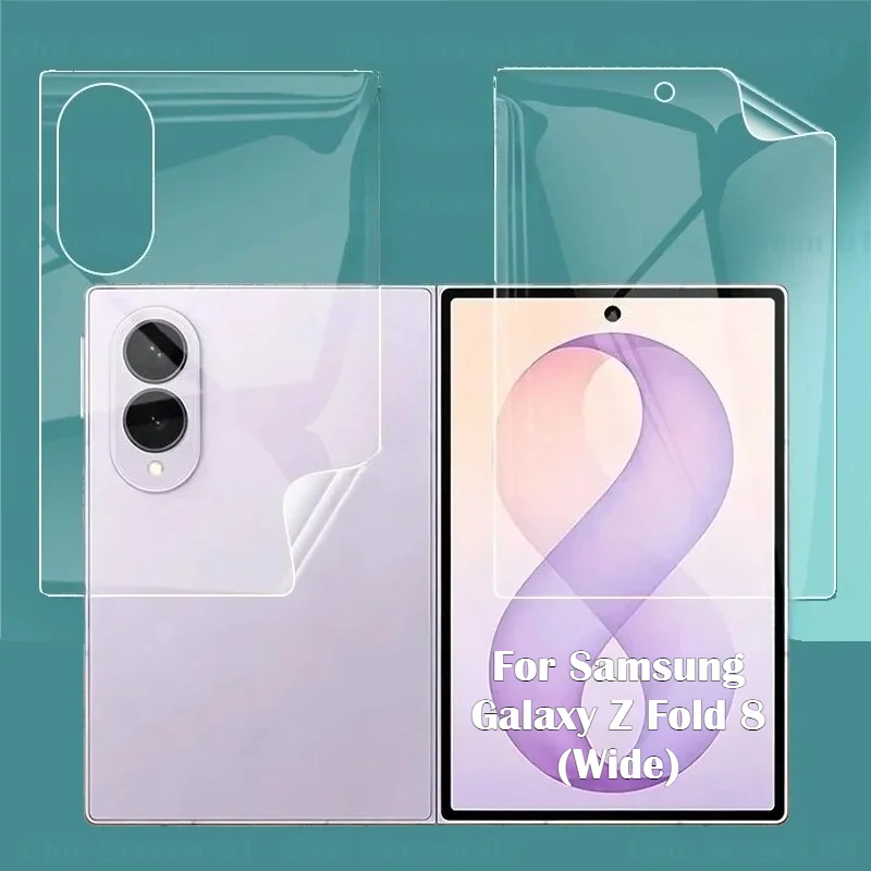 HD TPU / Matte Anti-Fingerprints Hydrogel Films for Samsung Galaxy Z Fold 8 (Wide) 8 Ultra 5G Full Cover Soft Screen Protectors