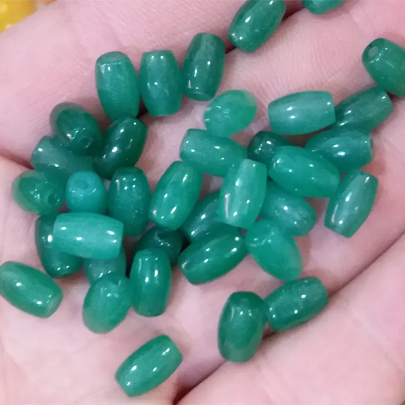 

20pcs 6mm * 9 mm DIY Jewelry Accessories Oil Cyan Emerald Rice Beads Loose Beads