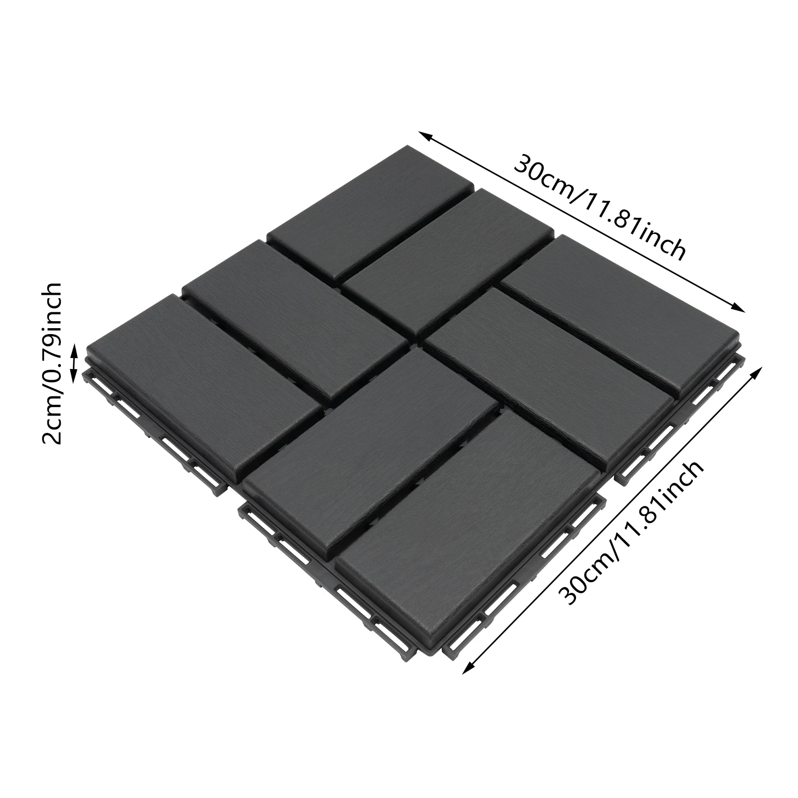 Пластиковая плитка для колоды, 27 упаковок полов на открытом воздухе в патио, 12 x 12 дюймов, блокирующая настил для использования на открытом воздухе