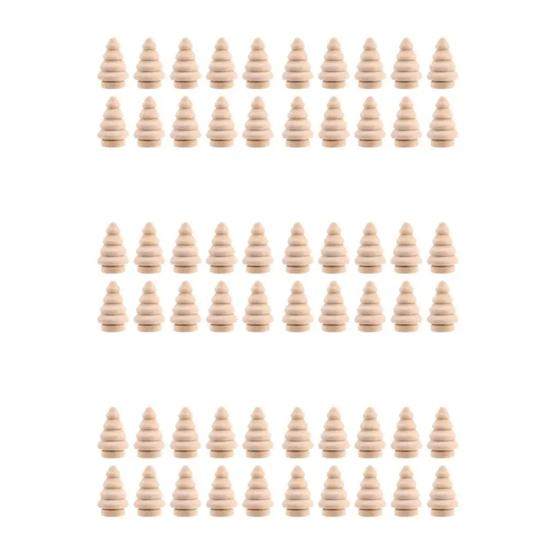 

【ALLOWANCE】Blank DIY Wooden Christmas Tree Peg Party Cake Toppers Pack Of 60