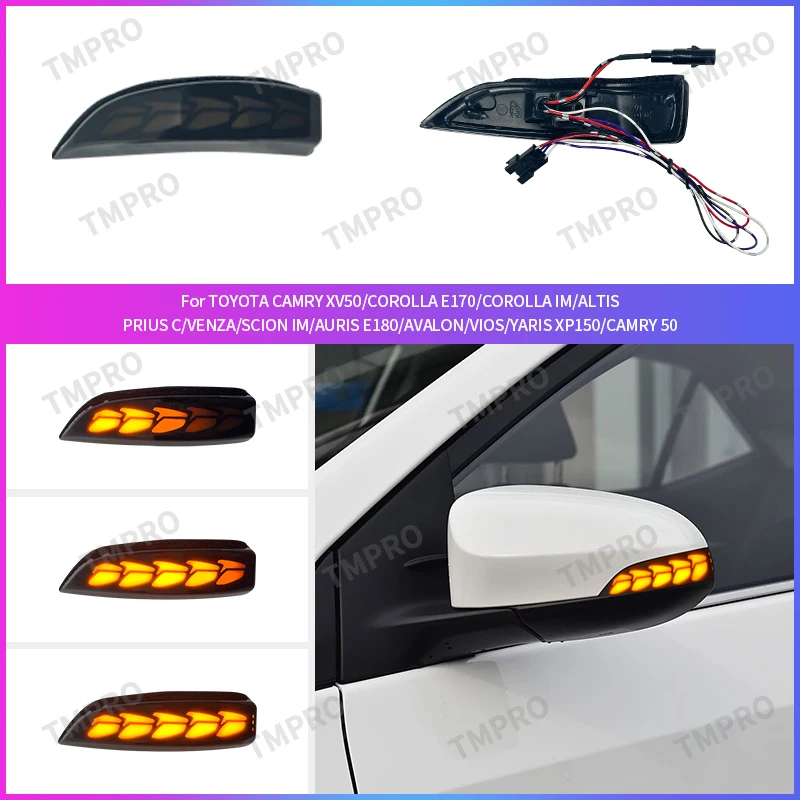 LED Dynamic Rearview Mirror Turn Signal Indicator for Toyota AQUA COROLLA AXIO FIELDER AURIS PREMIO ALLION PRIUS C VITZ