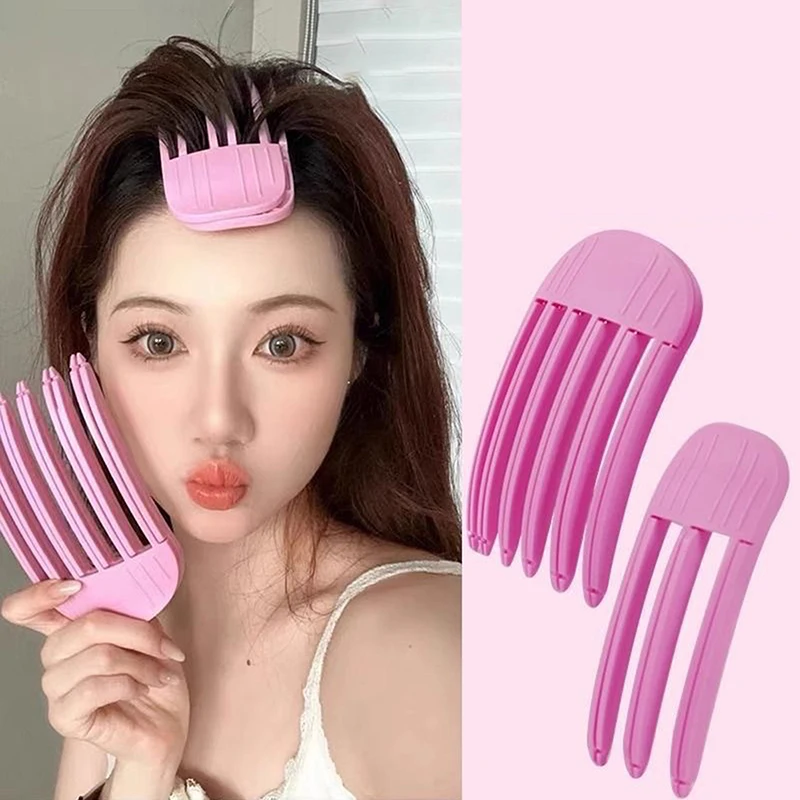 1/2 pçs fofo hairpin curling franja clipes moda alta craniana topo fofo ferramenta feminino curling forma fixa clipes almofada hairroot