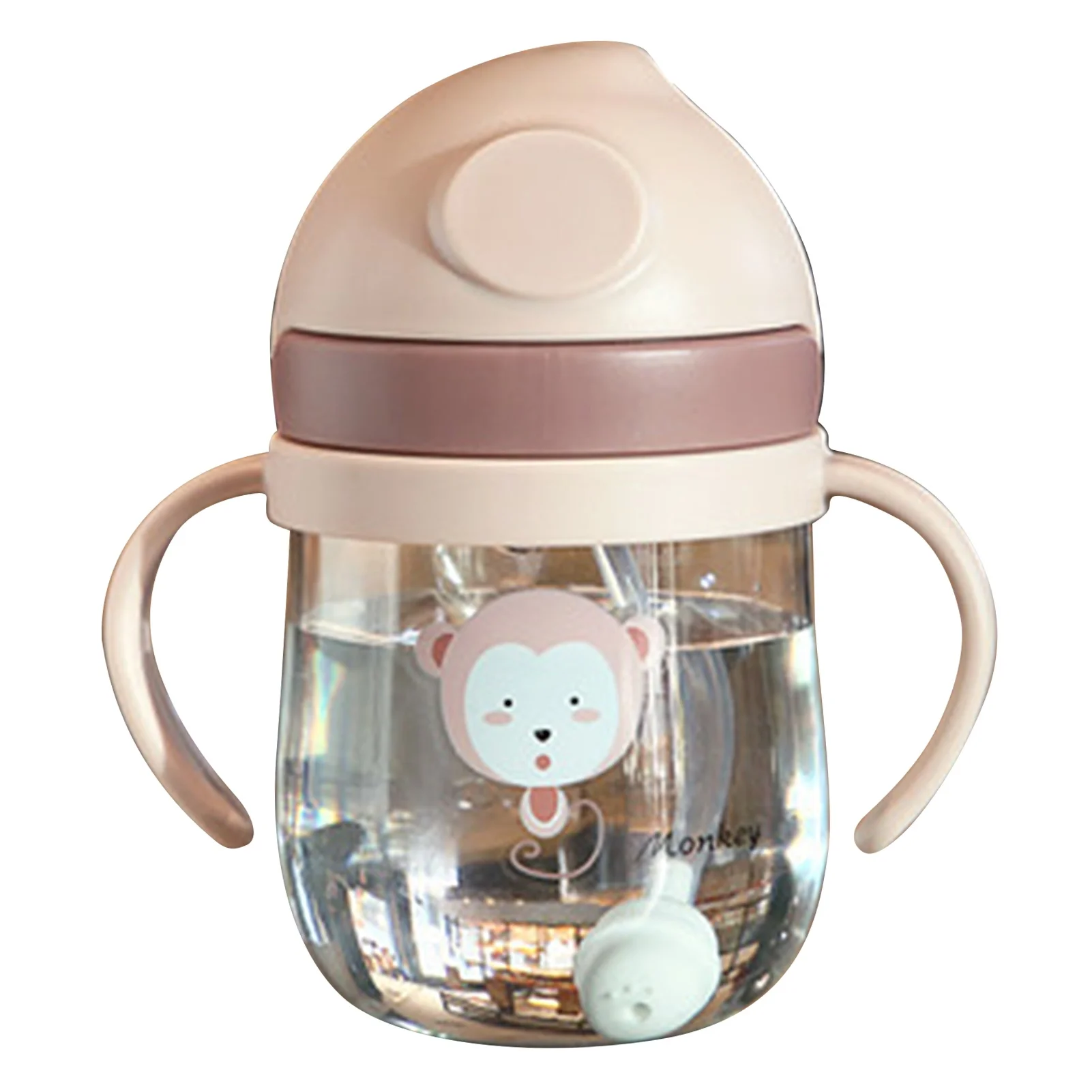 copo-de-bebida-com-canudo-para-bebes-com-alca-sem-vazamento-escala-transparente-garrafa-de-treinamento-para-Agua-infantil-rosa-250ml