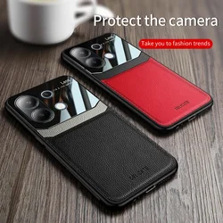 Luxurious Leather Phone Case for Redmi Note 13 Pro 4G 5G 12 Pra Max 11 E 13 C 10 X 9 A Turbo3 Camera Protection Shockproof Cover