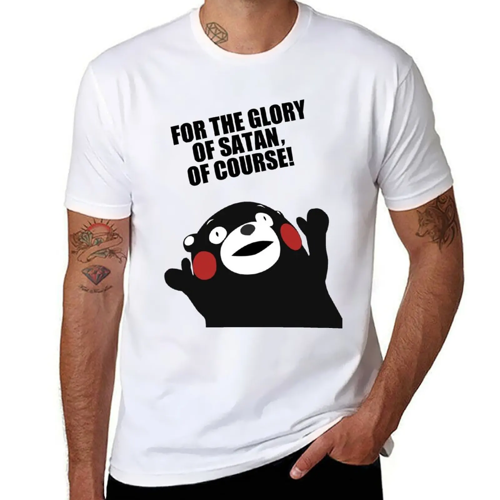 

Satanic Kumamon T-Shirt t shirts for man graphic funny man t shirts high quality luxury brand T-Shirt