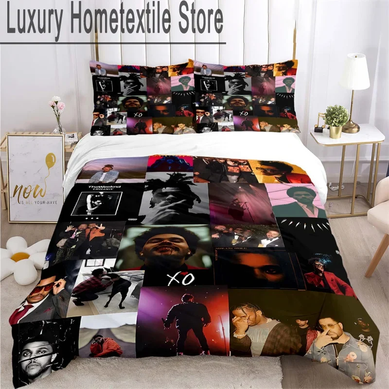 Singer The Weeknd Bedding Set,Duvet Cover Comforter Bed Set Quilt Cover Pillowcase,King Queen Twin Size Boys Girls Adults