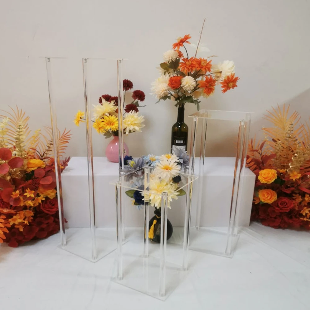 

4-10pcs)40-100cm)table Standing Vintage Modern crystal Candle Holder Tall acrylic Candlestick Holders