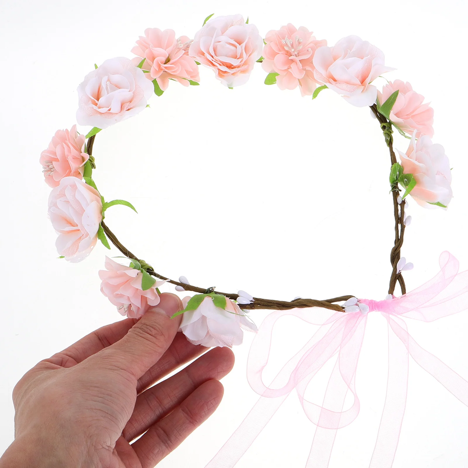 Rotan Slinger Hoofdband Tiara Boho Hoofdband Fee Bloemenkroon Meisje Bruiloft Foto Badplaats