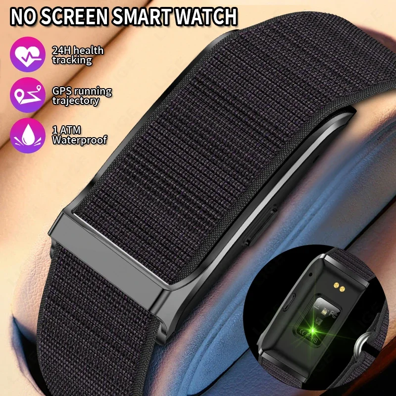 

LIGE No screen Smart Watch 20-day Ultra-long Use Time 24hours Blood Oxygen Blood Pressure Monitor Sports Smart Bracelet Couples