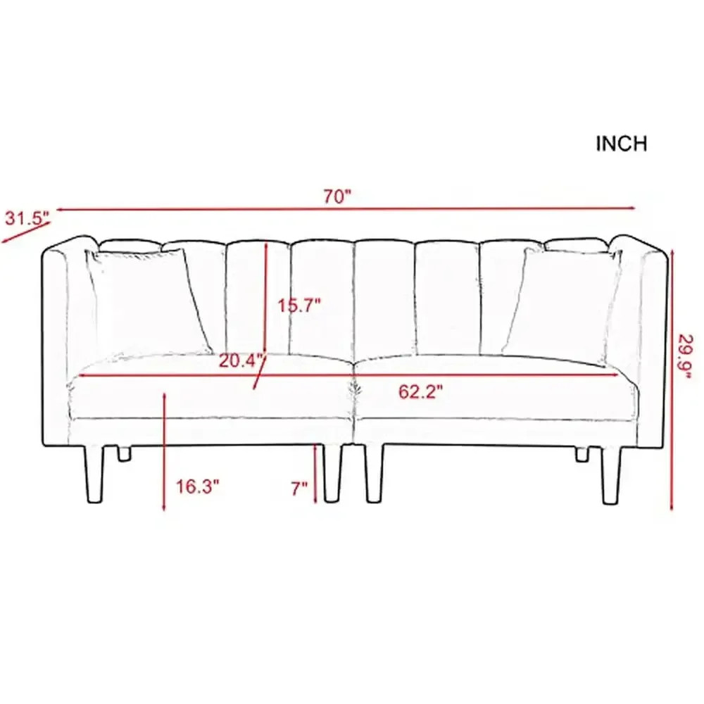 Sofá cama de tela de terciopelo con respaldo ajustable, 2 almohadas, diseño de ahorro de espacio, Convertible multifuncional, para dormir