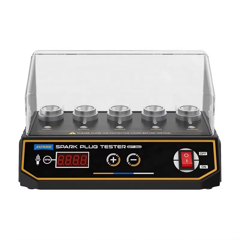 

SPT360 Car Spark Plug Tester Adjustable 5 Plug Hole Comparison Test LCD Display Metal 5 Plug Hole LCD Display Metal